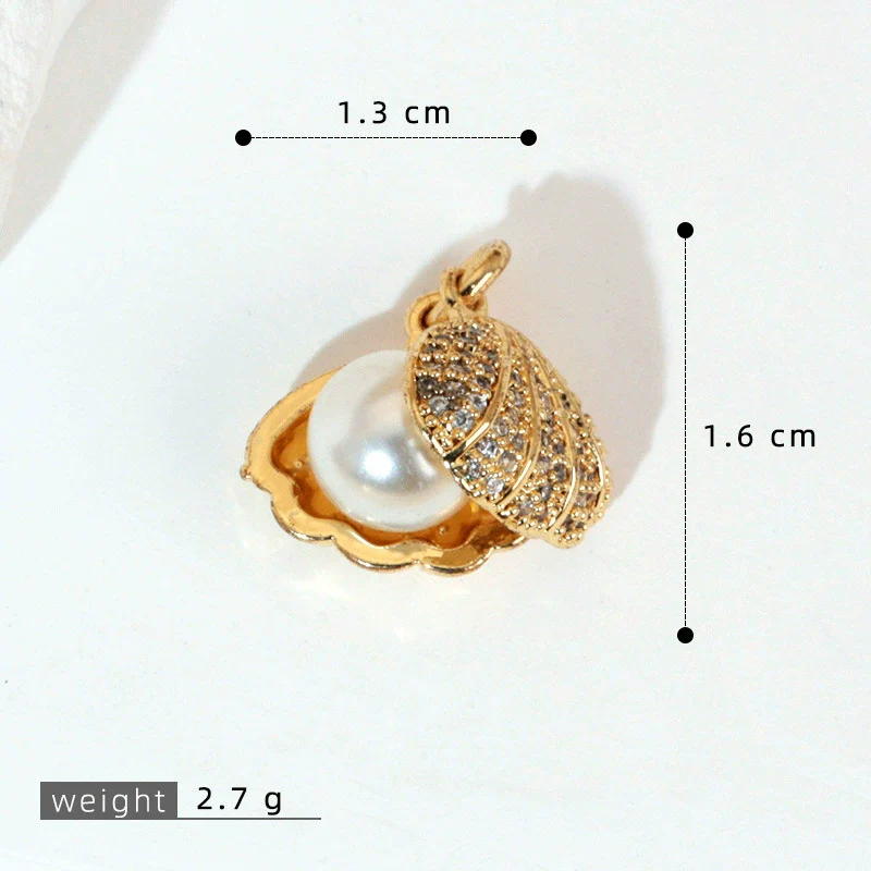 Wholesale Copper Accessories With Marine Shell Beads Micro Inlaid Hollow Pendant Necklace Earring Electroplating Simple Animal Design - Image 13