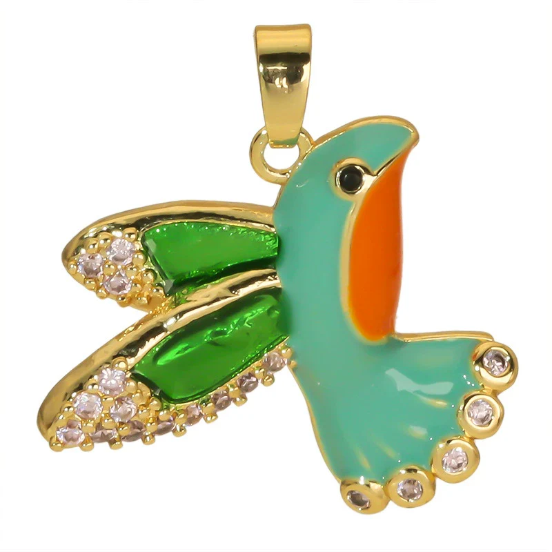 Wholesale Copper Animal Zodiac Style Electroplated Diy Handmade Angel Wings Bird Accessories Pendant For Bracelet And Necklace - Image 5