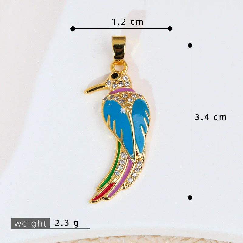 Wholesale Copper Animal Zodiac Style Electroplated Diy Handmade Angel Wings Bird Accessories Pendant For Bracelet And Necklace - Image 7