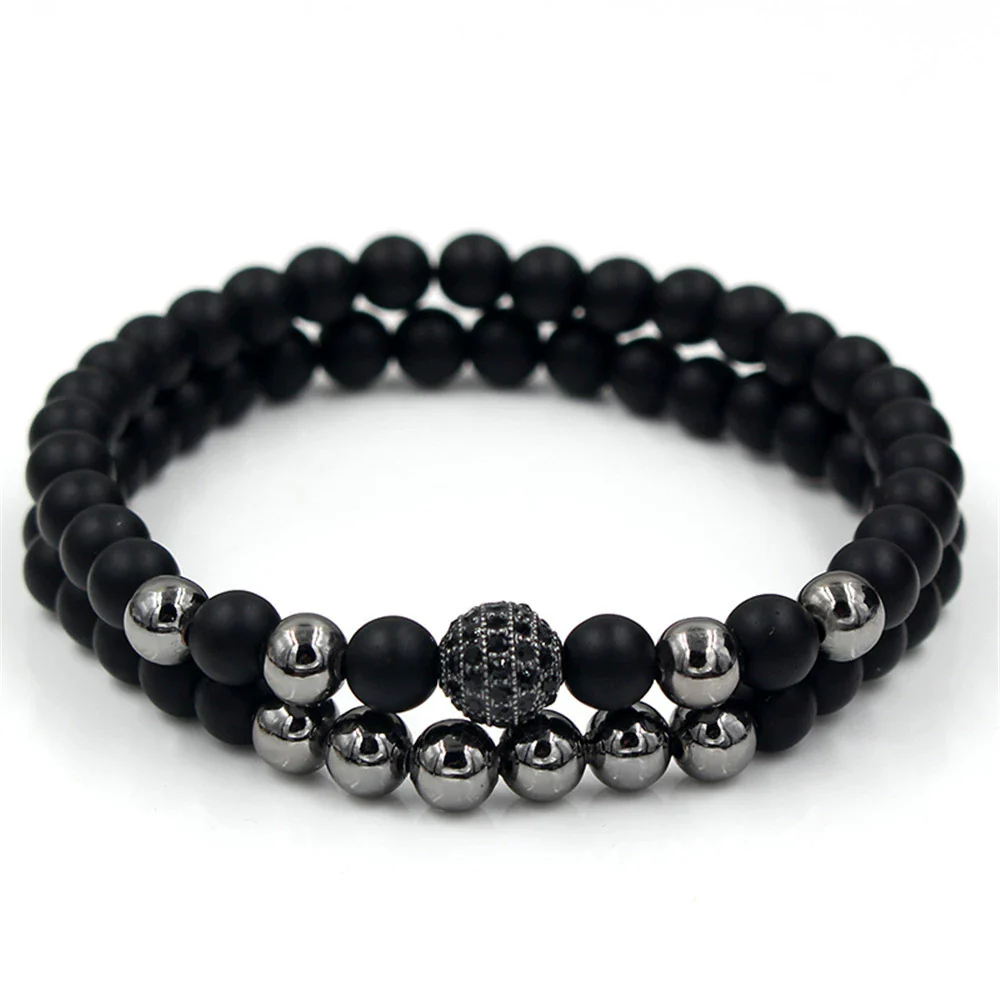 Wholesale Copper Beads Bracelet With Micropaved Zircon Crown Design Exaggerated Retro Style - Image 8