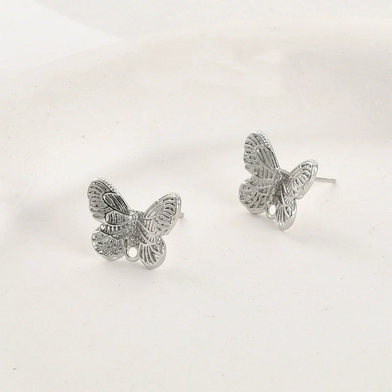 Wholesale Copper Butterfly Hanging Earrings Electroplated Handmade Ear Jewelry Accessories - Image 7