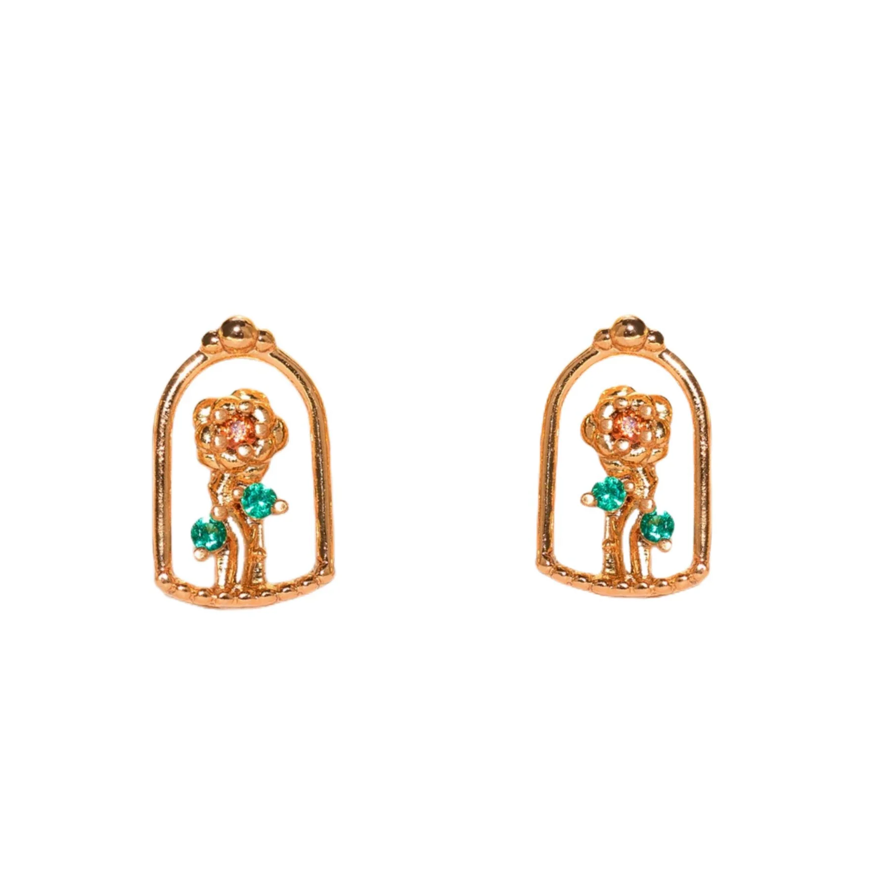 Wholesale Copper Cartoon Character Inlaid Zircon Threepiece Earrings Suit - Image 12