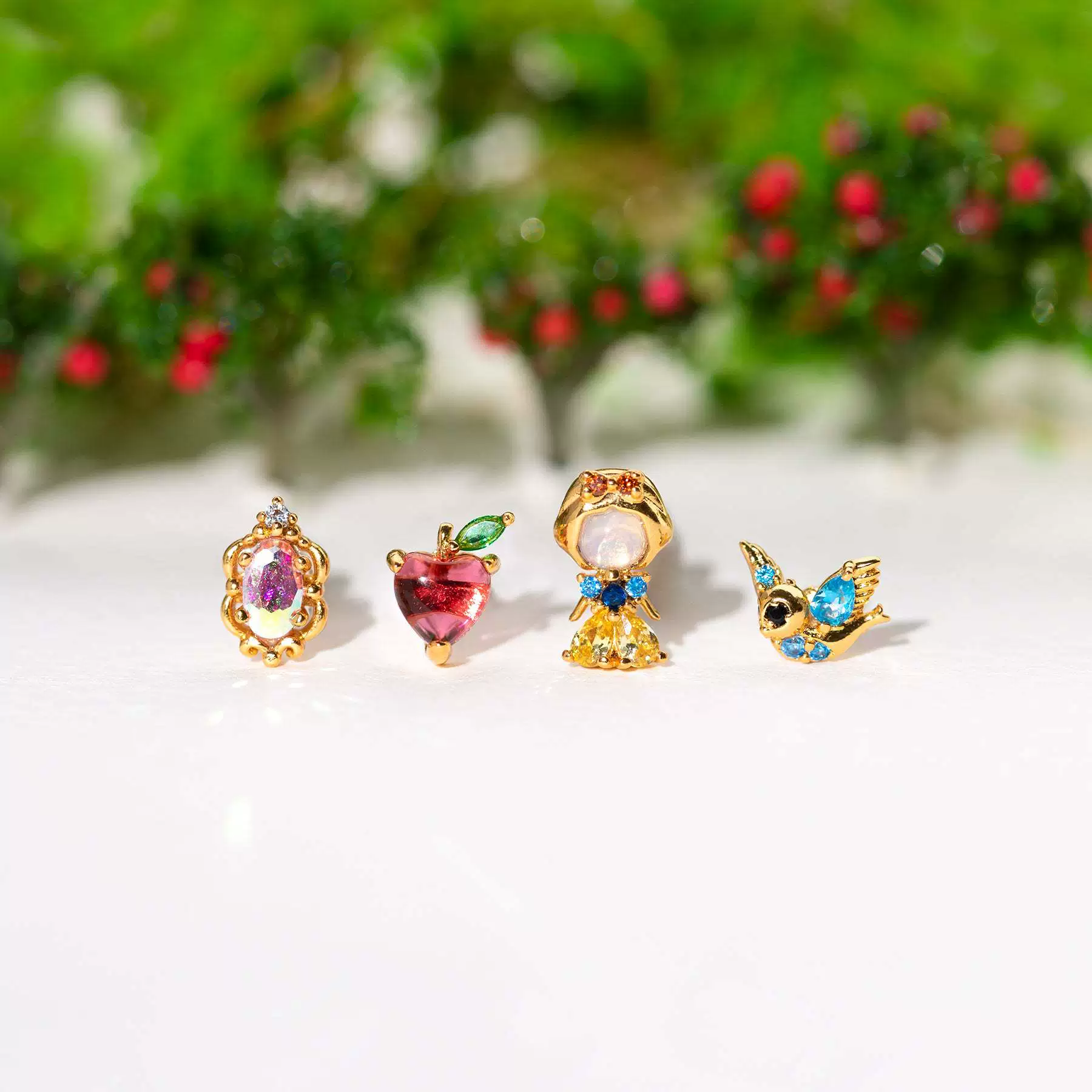 Wholesale Copper Cartoon Characters Zircon Inlaid Fantasy Fairy Tale Character Earrings Set Jewelry - Image 2
