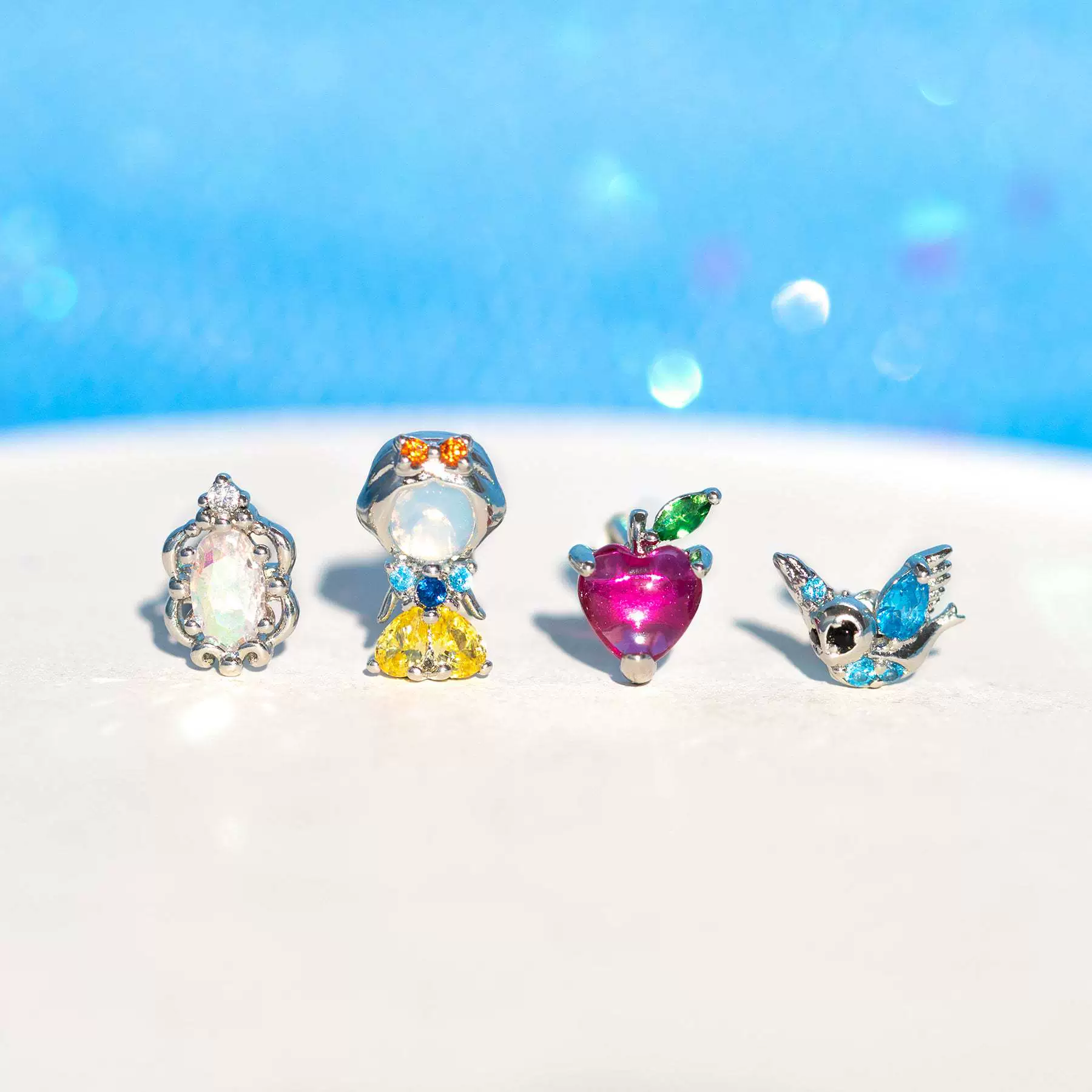 Wholesale Copper Cartoon Characters Zircon Inlaid Fantasy Fairy Tale Character Earrings Set Jewelry - Image 3