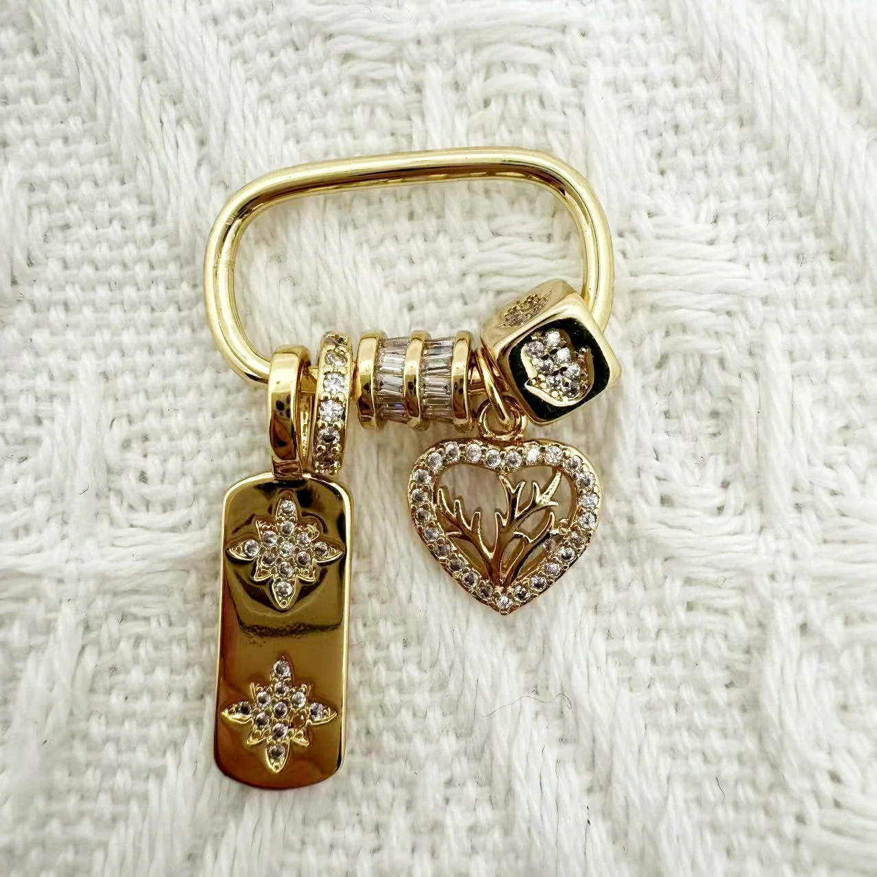 Wholesale Copper Electroplated Inlaid Zircon Pendant Accessories For Women Necklace Bracelet - Image 11
