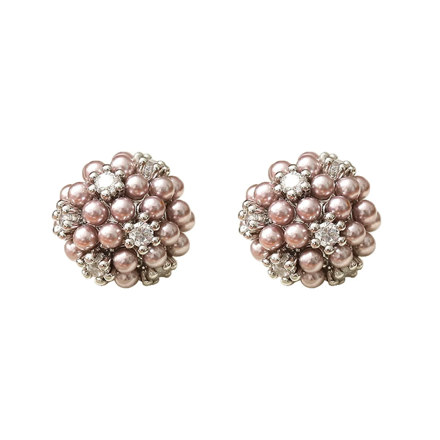 Wholesale Copper Flower Geometric Design Electroplated Earrings - Image 5