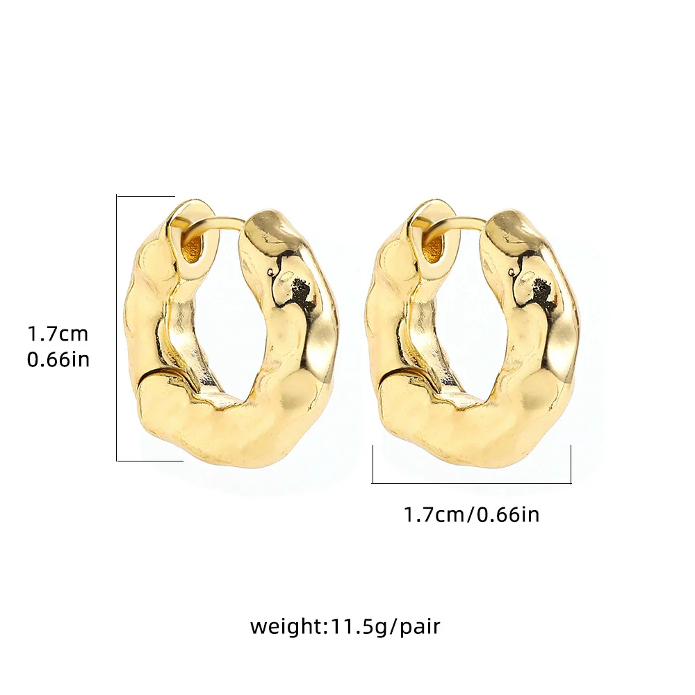 Wholesale Copper Geometric Simple Style Circle Earrings For Women - Image 3