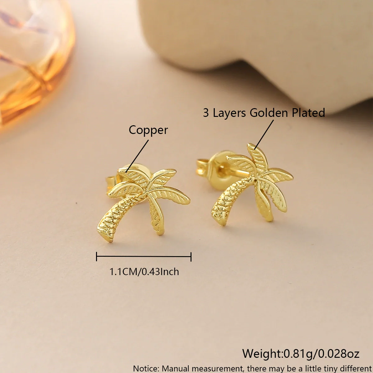 Wholesale Copper Goldplated Fruitshaped Diamondstudded Earrings For Women In Sweet Cool Style - Image 9