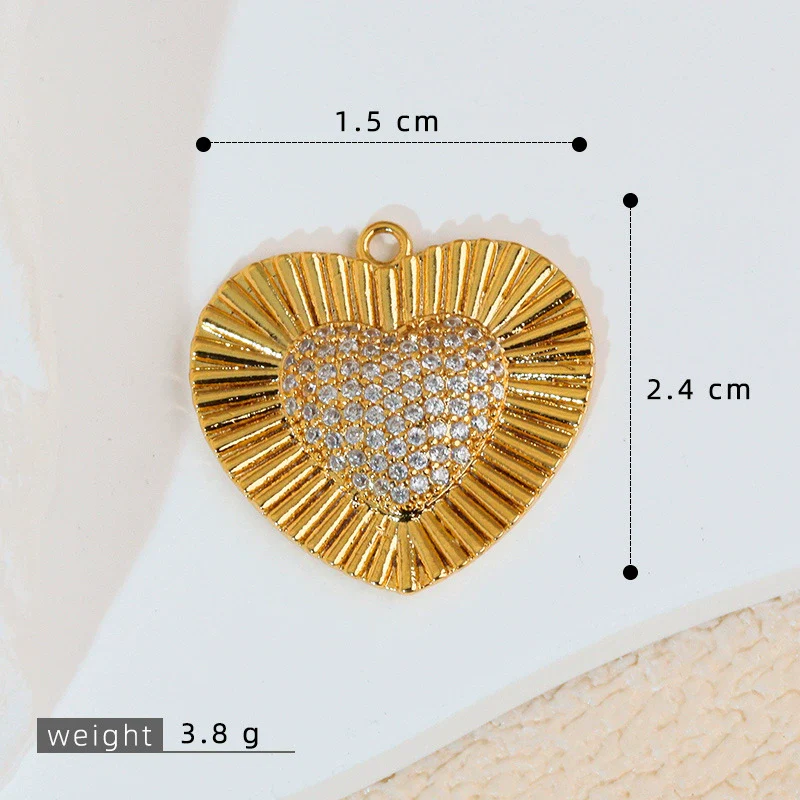 Wholesale Copper Heartshaped Retro Simple Style Electroplated Pendant Earrings Accessories - Image 15