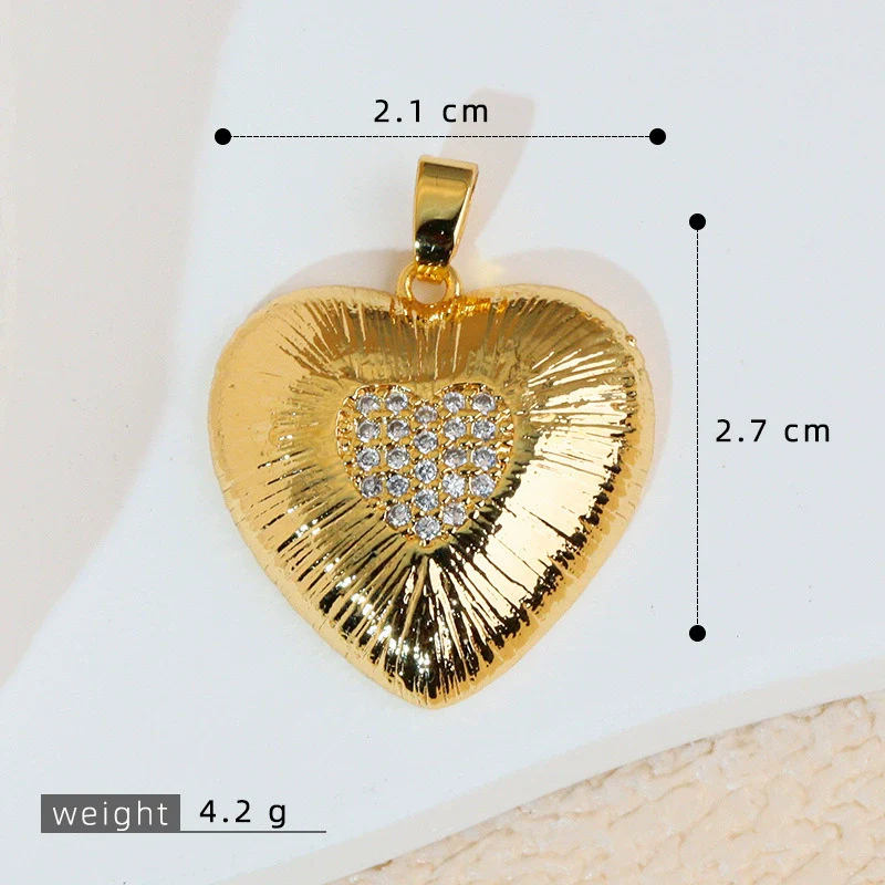 Wholesale Copper Heartshaped Retro Simple Style Electroplated Pendant Earrings Accessories - Image 16