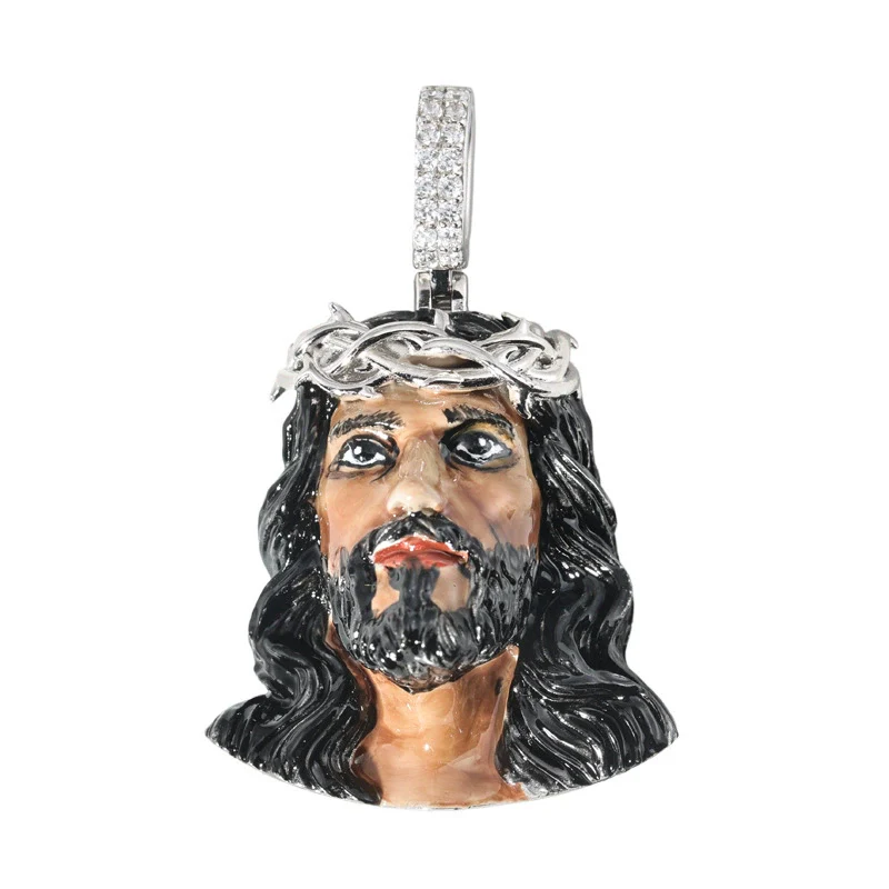 Wholesale Copper Inlaid Oil Drip Cartoon Character Pendant Necklace Retro Hip Hop Style Jewelry Accessories - Image 5