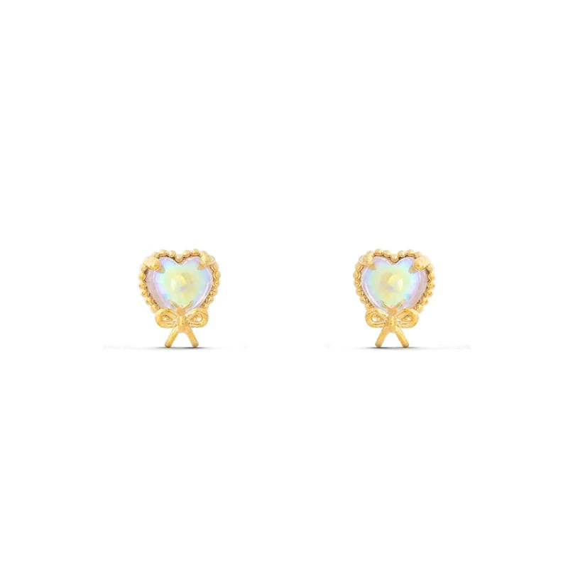 Wholesale Copper Inlaid Zircon Animal Zodiac Heart Shape Women's Earring Set - Image 8