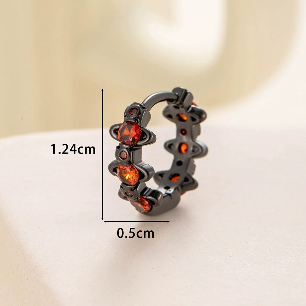 Wholesale Copper Inlaid Zircon Saturn Earring For Girls - Image 10