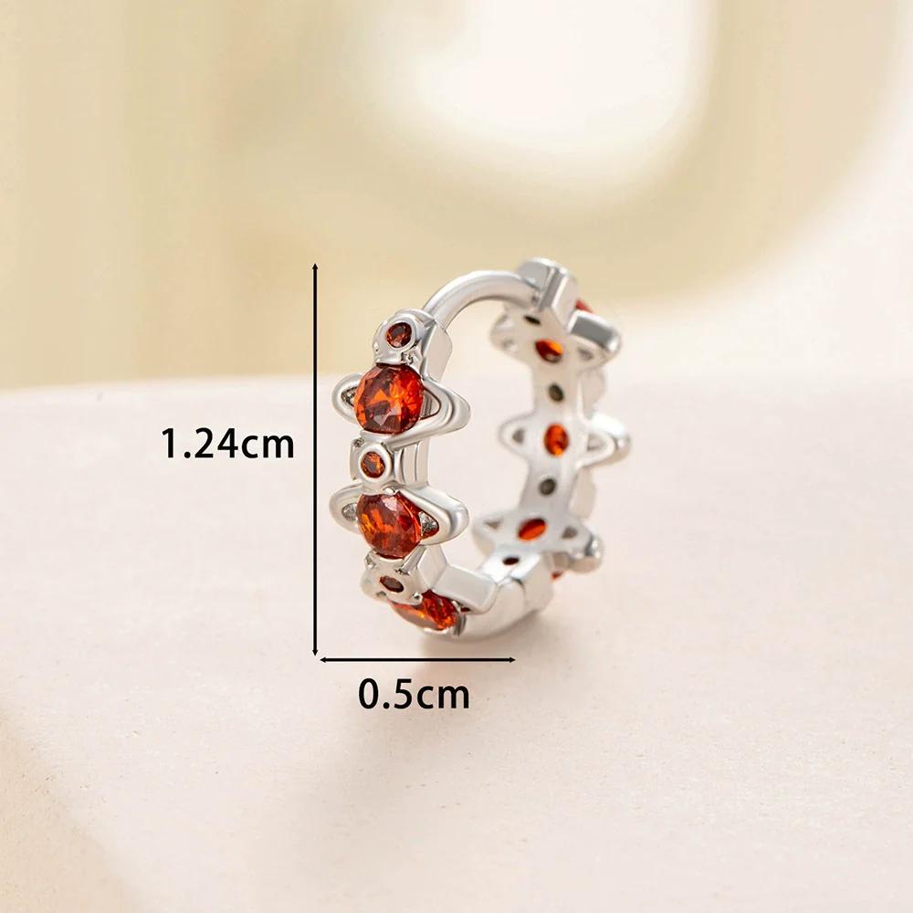 Wholesale Copper Inlaid Zircon Saturn Earring For Girls - Image 7