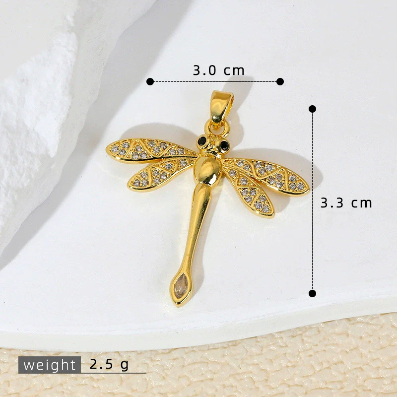 Wholesale Copper Insectshaped Pendant Jewelry With Micropaved Colorful Zircon And 18K Gold Plated Cartoon Style - Image 7