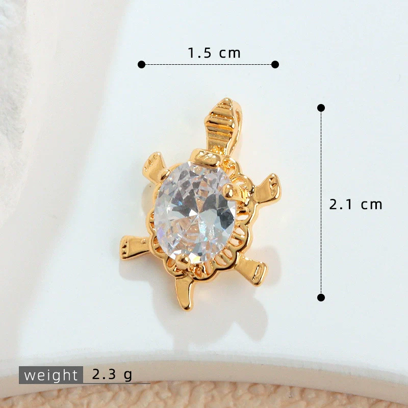 Wholesale Copper Micropaved Animal Zodiac Marine Life Turtle Starfish Necklace Pendant Cartoon Style - Image 11