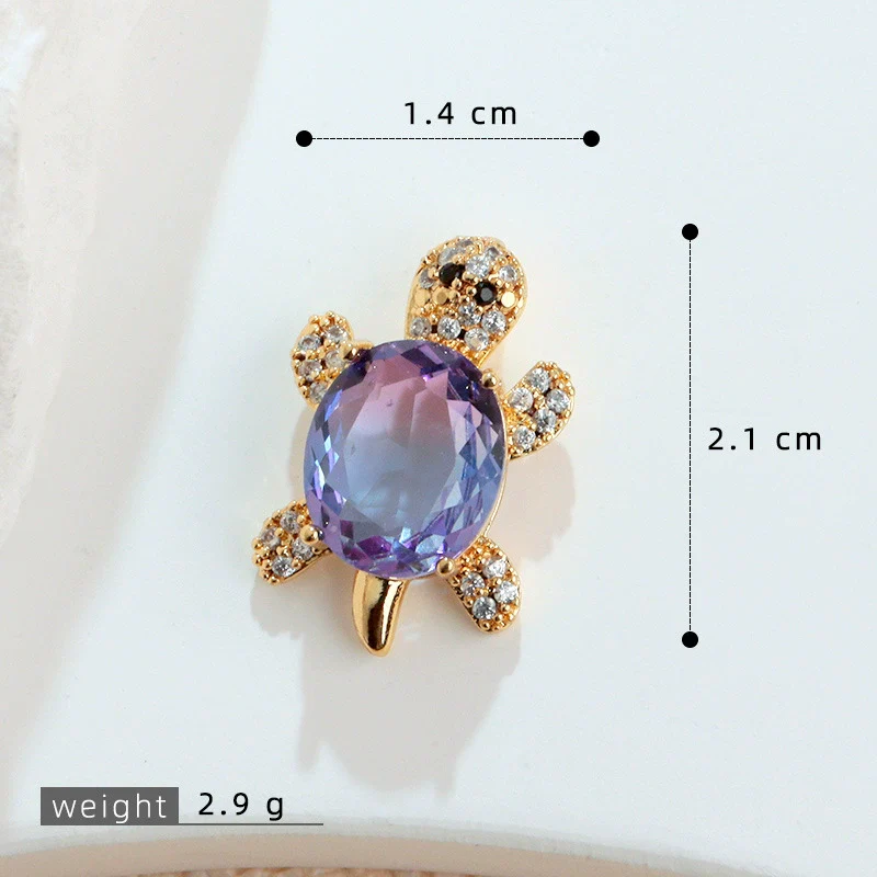 Wholesale Copper Micropaved Animal Zodiac Marine Life Turtle Starfish Necklace Pendant Cartoon Style - Image 13
