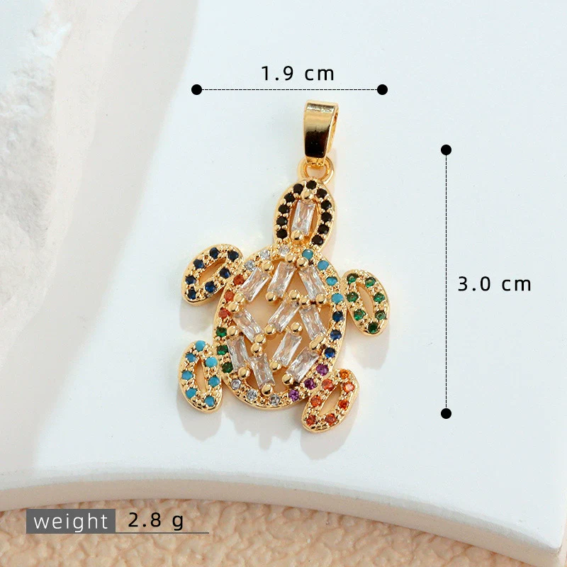 Wholesale Copper Micropaved Animal Zodiac Marine Life Turtle Starfish Necklace Pendant Cartoon Style - Image 14