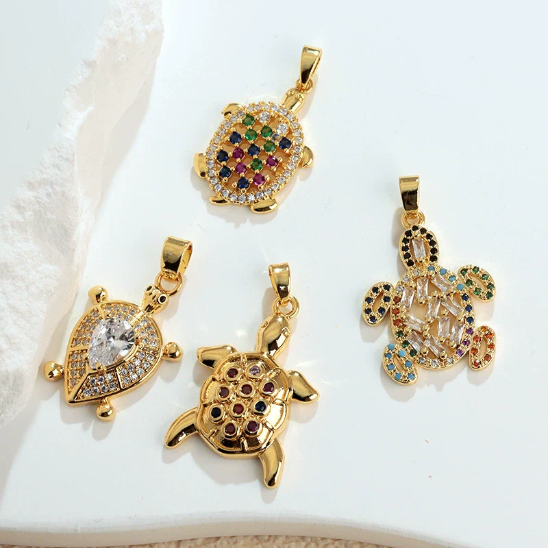 Wholesale Copper Micropaved Animal Zodiac Marine Life Turtle Starfish Necklace Pendant Cartoon Style - Image 2