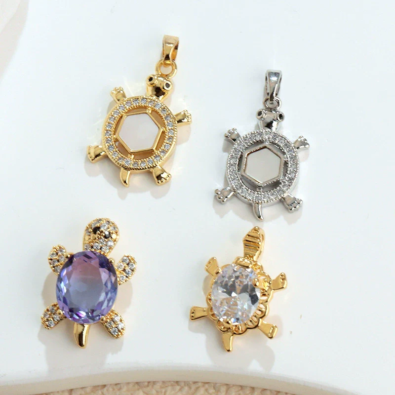 Wholesale Copper Micropaved Animal Zodiac Marine Life Turtle Starfish Necklace Pendant Cartoon Style - Image 4
