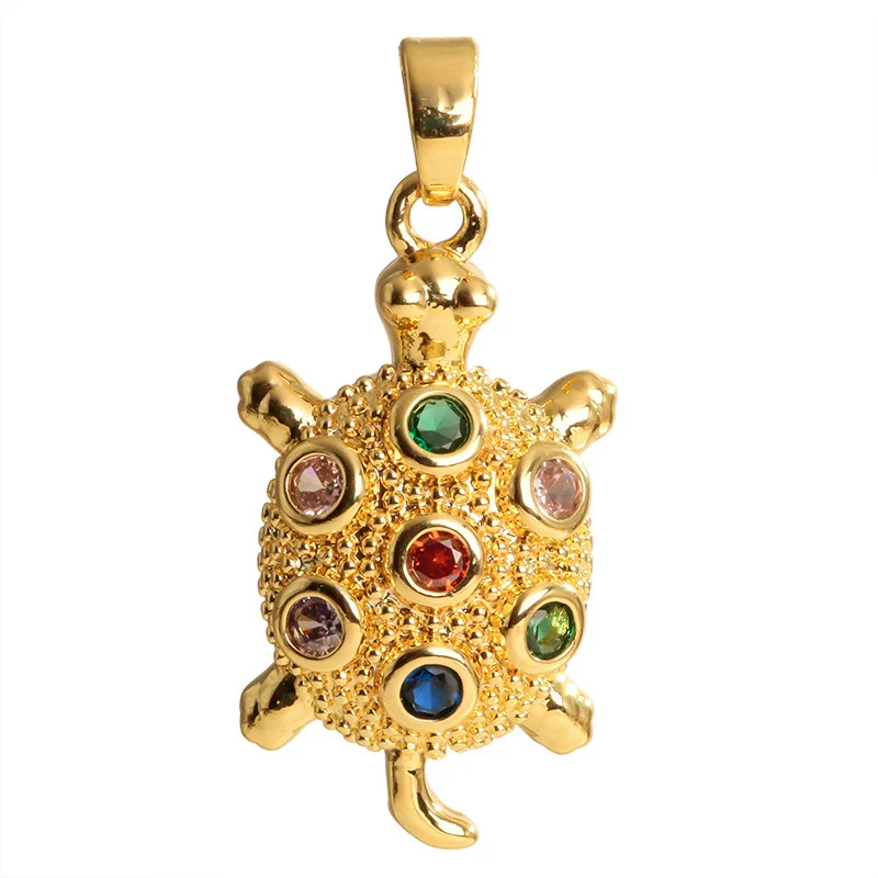 Wholesale Copper Micropaved Animal Zodiac Marine Life Turtle Starfish Necklace Pendant Cartoon Style - Image 5