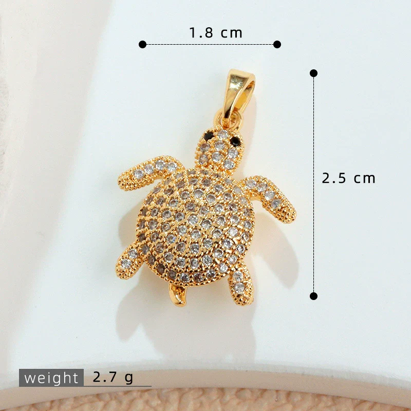 Wholesale Copper Micropaved Animal Zodiac Marine Life Turtle Starfish Necklace Pendant Cartoon Style - Image 7