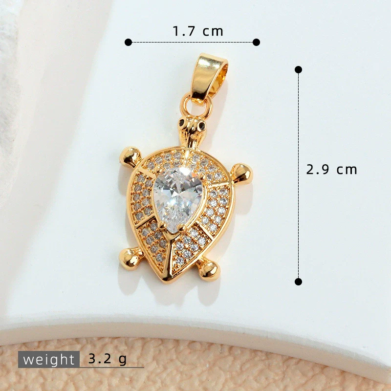 Wholesale Copper Micropaved Animal Zodiac Marine Life Turtle Starfish Necklace Pendant Cartoon Style - Image 8