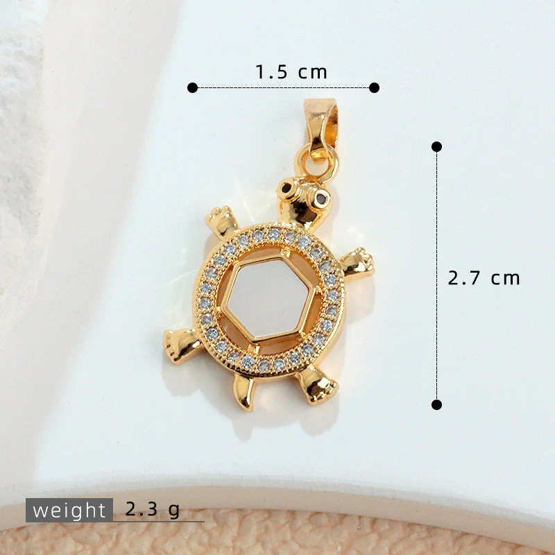 Wholesale Copper Micropaved Animal Zodiac Marine Life Turtle Starfish Necklace Pendant Cartoon Style - Image 9