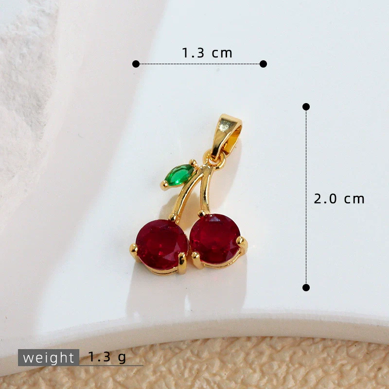 Wholesale Copper Minimalist Fruitshape Accessories Single Pendant Necklace Sweater Chain Pendant Earrings Bracelet With Electroplating - Image 9