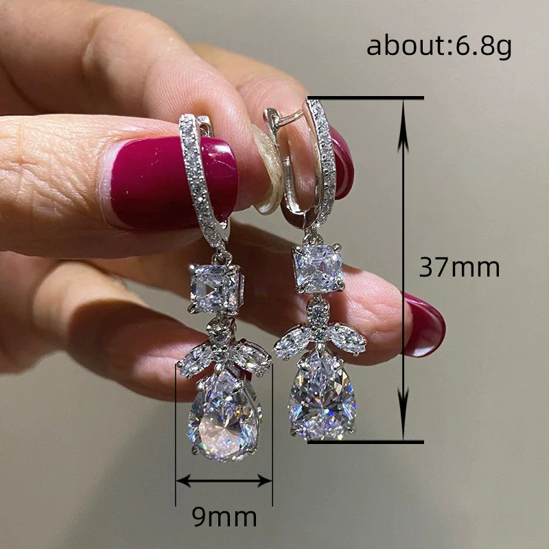 Wholesale Copper Natural Style Flower Leaf Drop Shape Geometric Earrings For Women - Image 4