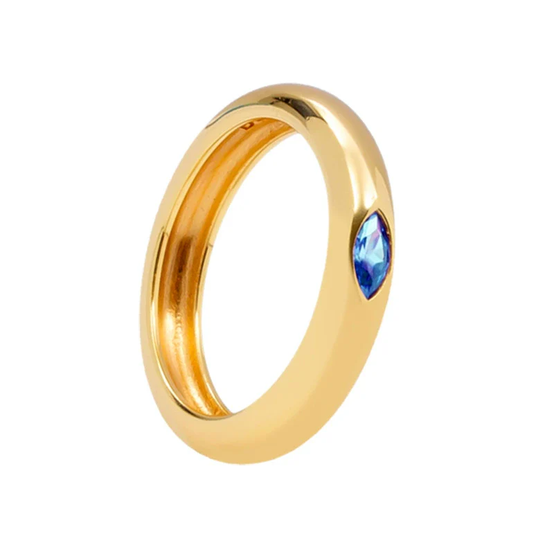 Wholesale Copper Ring With Colorful Zircon And Geometric Pattern Electroplated For Women - Image 7