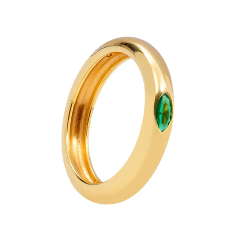 Wholesale Copper Ring With Colorful Zircon And Geometric Pattern Electroplated For Women - Image 8
