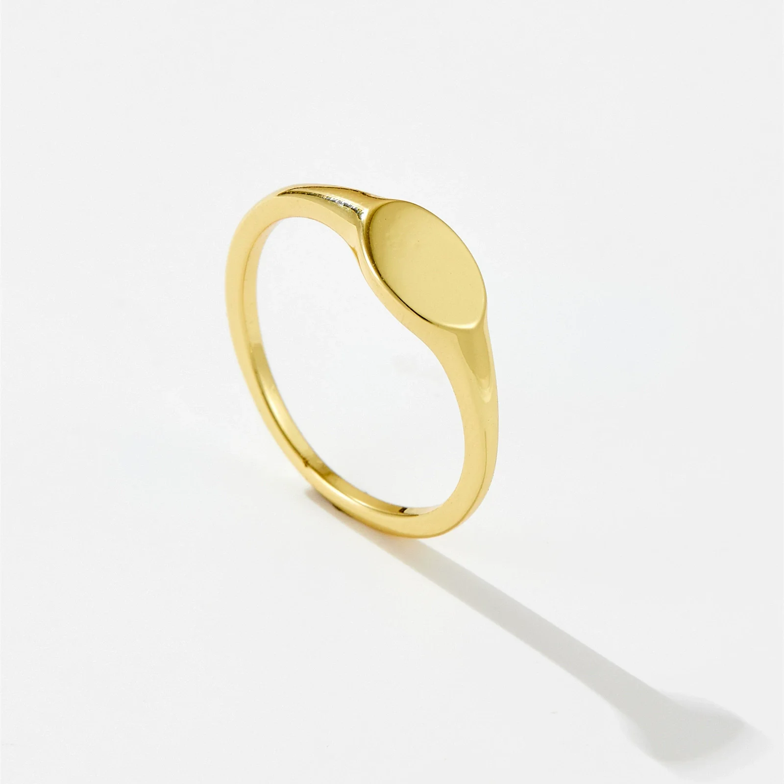 Wholesale Copper Ring With Geometric Design And Electroplating Platinum 18K Gold Light Luxury Style - Image 7