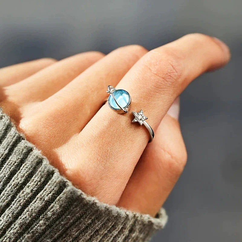 Wholesale Copper Star Constellation Design Ring For Women Jewelry With Zirconia - Image 3