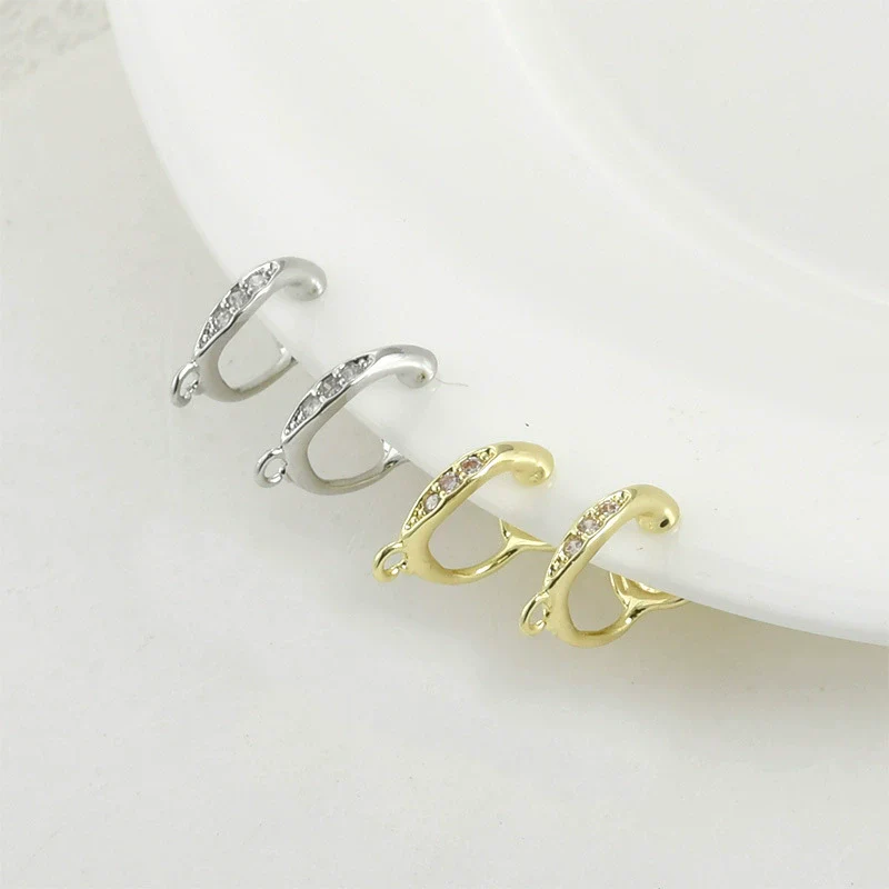 Wholesale Copper Zircon Mosquito Coil Antipain Ear Clip Electroplated Handmade Accessories - Image 3