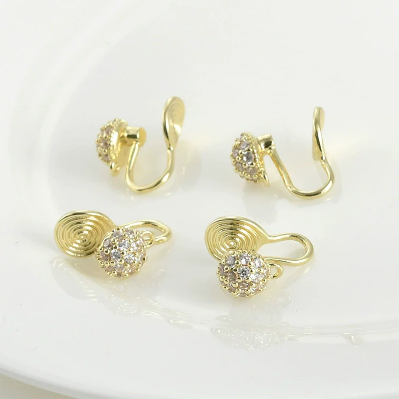 Wholesale Copper Zircon Mosquito Coil Antipain Ear Clip Electroplated Handmade Accessories - Image 6