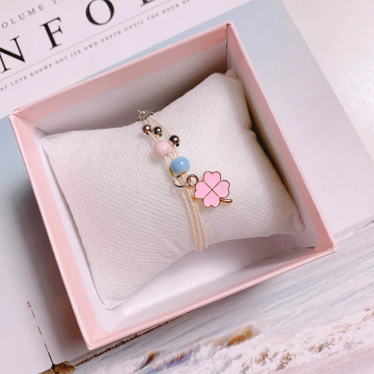 Wholesale Couple Bracelet Artificial Leather Four Leaf Clover Style Jewelry - Image 3