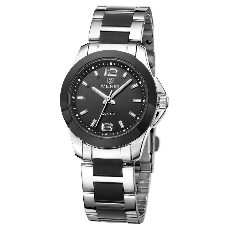 Wholesale Couple Quartz Watches Alloy Case Coated Glass Mirror Belt And Metal Strap Hollow Band Round Dial Leisure Style - Image 7