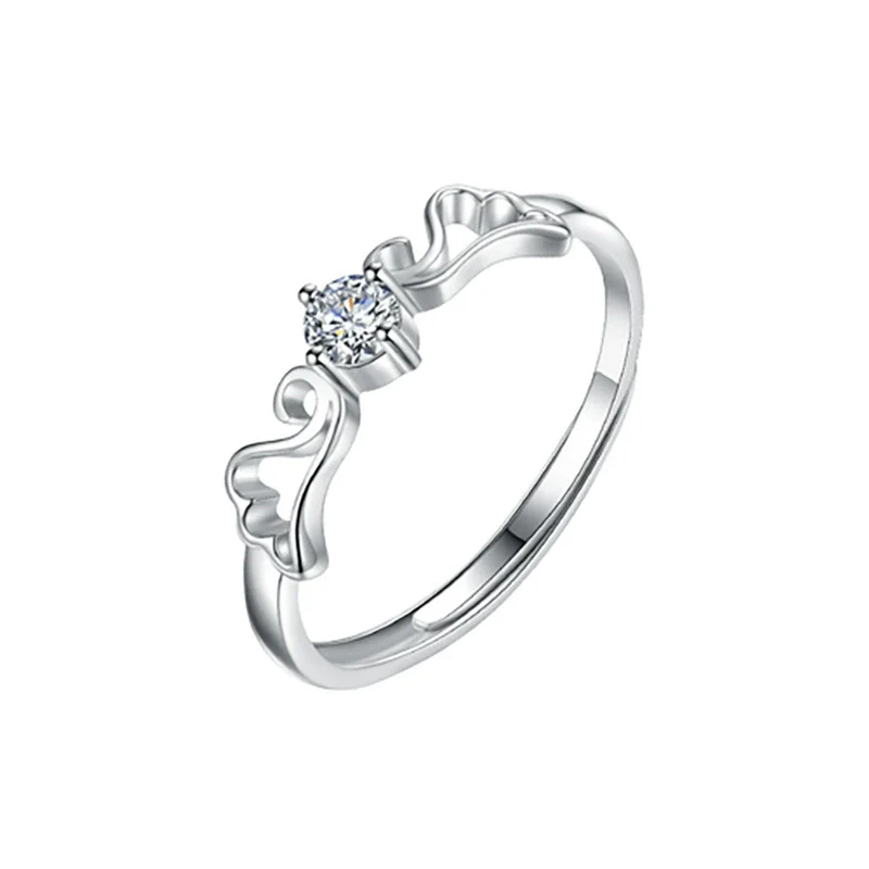 Wholesale Couple Ring 925 Sterling Silver Moissanite Heart Shape Set With Diamonds Minimalist Design - Image 21