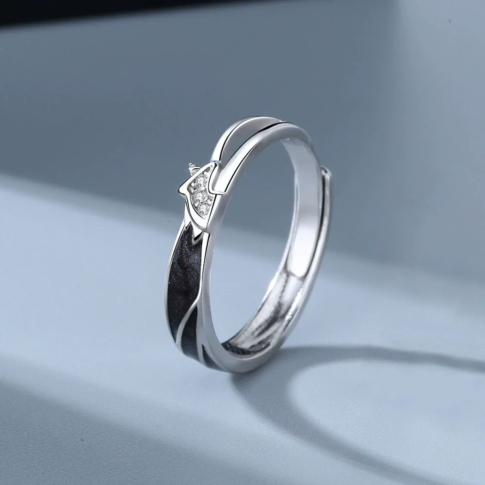 Wholesale Couple Ring Sterling Silver Unicorn Design Electroplated - Image 6