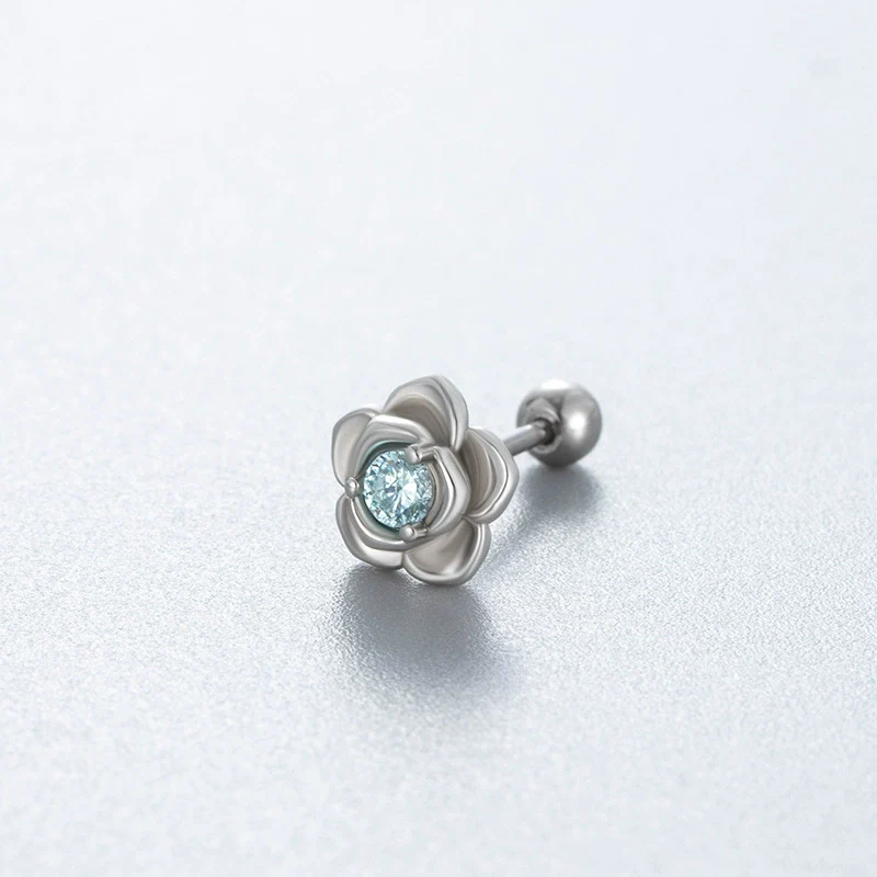 Wholesale Couple Style Titanium Steel Screw Ear Nails With Eight Hearts Eight Arrows And Animals Zodiac Pattern Zircon - Image 3