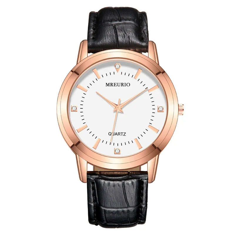 Wholesale Couple Watches With Metal Case Imitation Leather Strap And Stainless Steel Pin Buckle Round Dial - Image 8