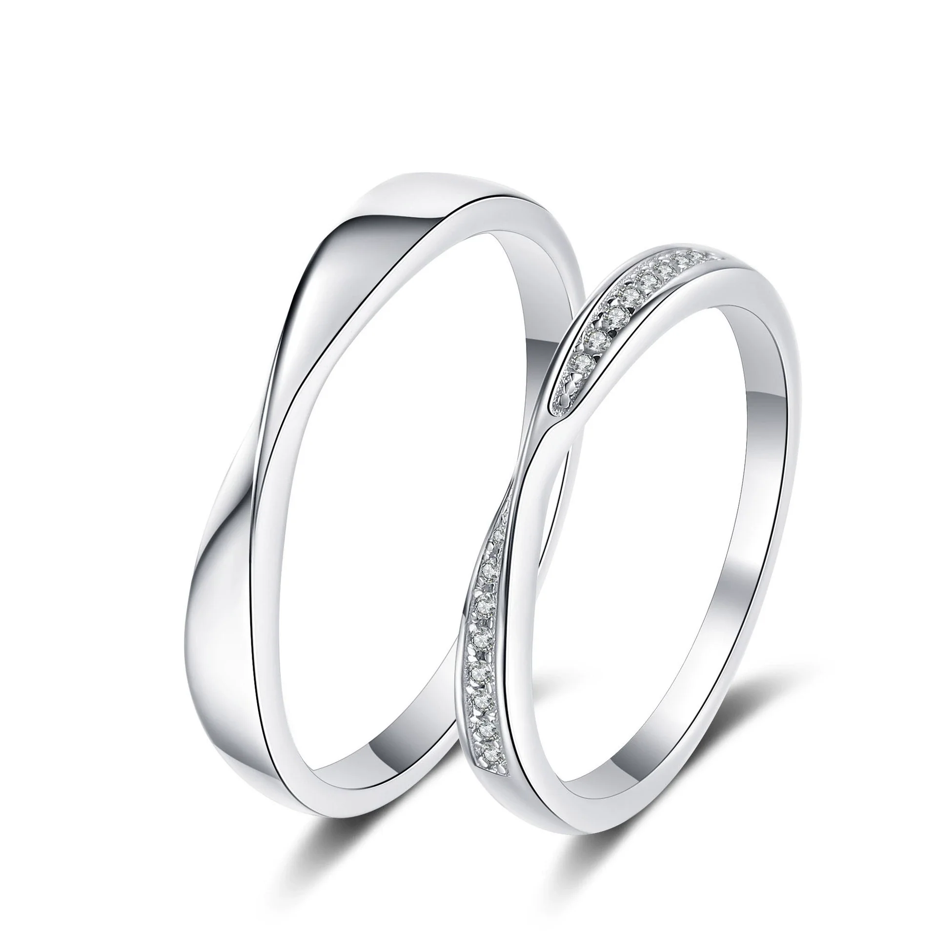 Wholesale Couple's Unisex Ring 925 Sterling Silver Moissanite Rhombus Electroplated - Image 5