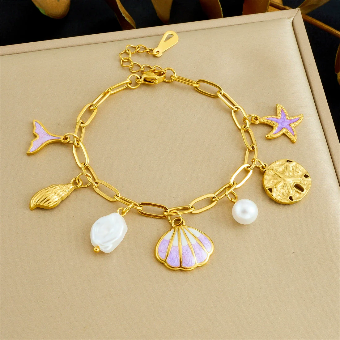 Wholesale Creative Ocean Series Electroplated Stainless Steel Animalshaped Bracelet Jewelry For Women