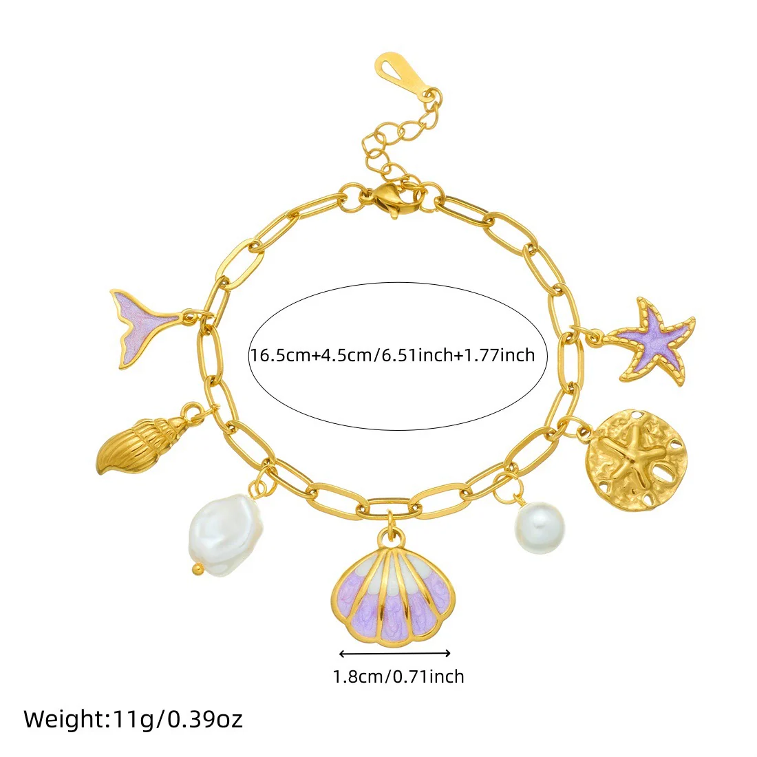 Wholesale Creative Ocean Series Electroplated Stainless Steel Animalshaped Bracelet Jewelry For Women - Image 4