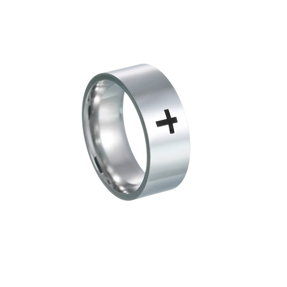 Wholesale Cross Jewelry Stainless Steel Geometric Ring With Electroplating - Image 11