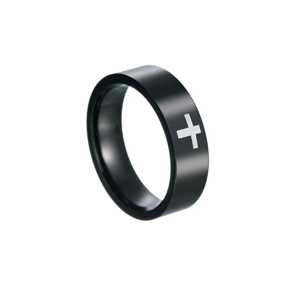 Wholesale Cross Jewelry Stainless Steel Geometric Ring With Electroplating - Image 8