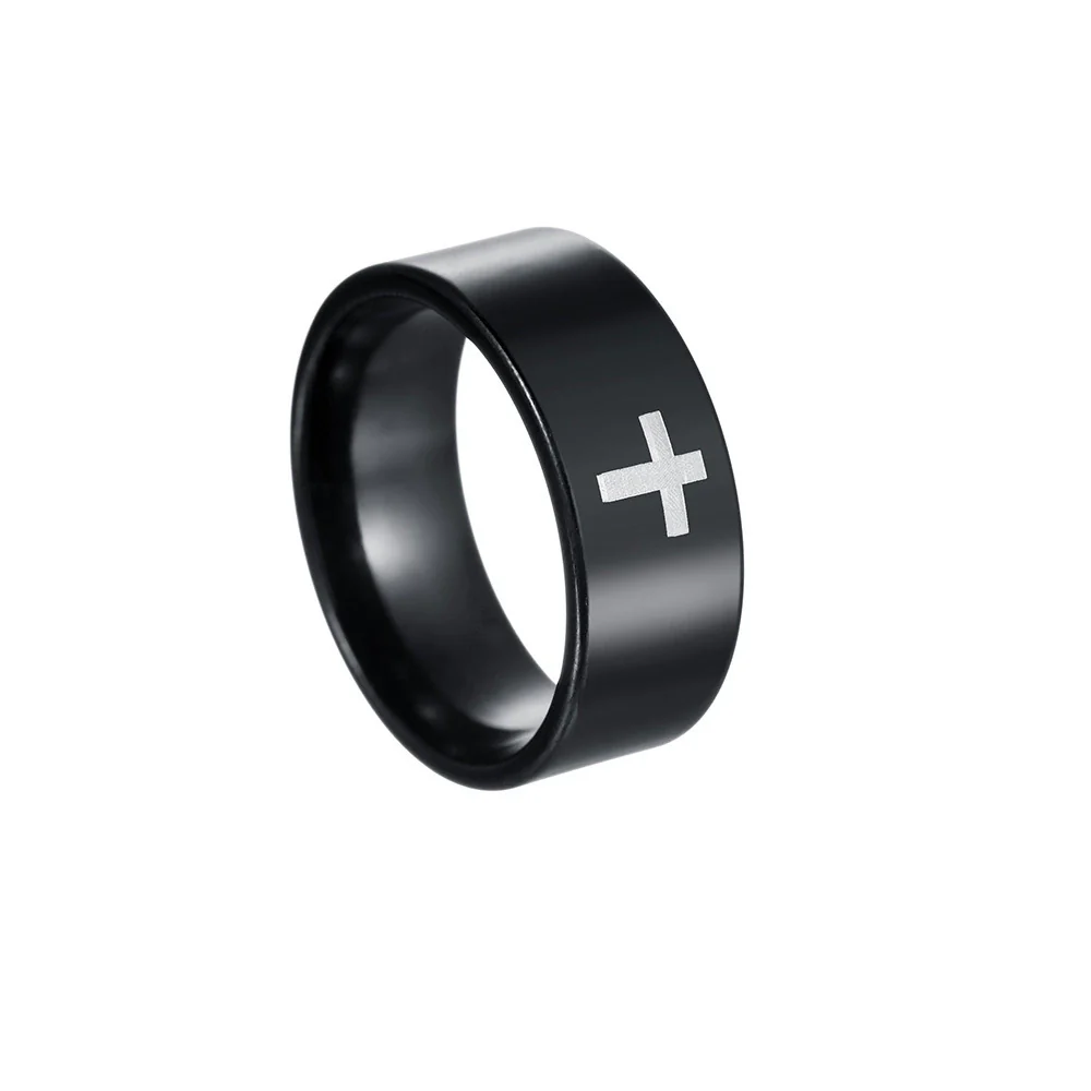 Wholesale Cross Jewelry Stainless Steel Geometric Ring With Electroplating - Image 9