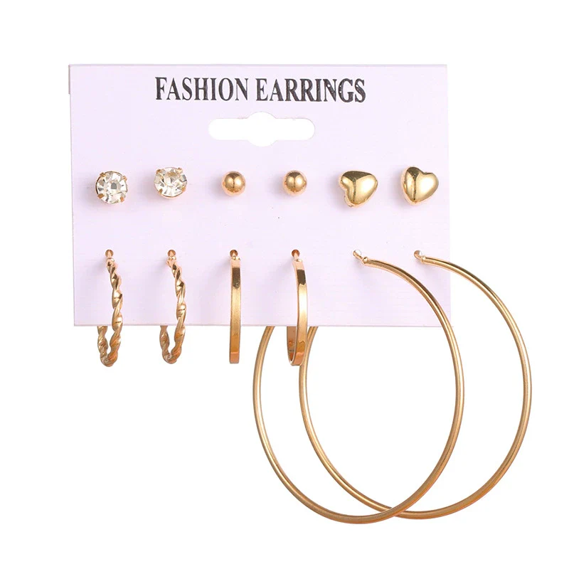 Wholesale Crystal Alloy Acrylic Fashion Elegant Retro Animals Geometric Earrings Set For Women With Electroplating - Image 10