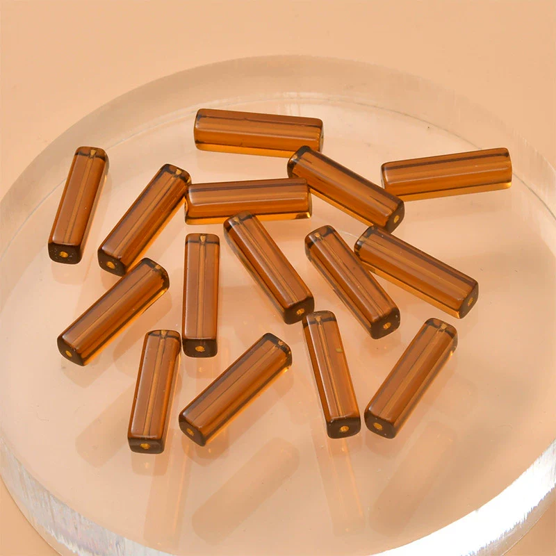 Wholesale Crystal Glass Long Square Straight Tube Beads Jewelry Making Materials For Earring Necklace Bracelet - Image 5